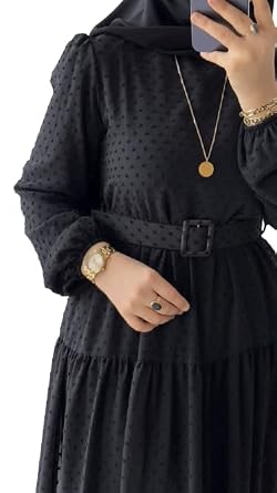 Georgette Abaya - bhavyata A46 White Georgette Abaya