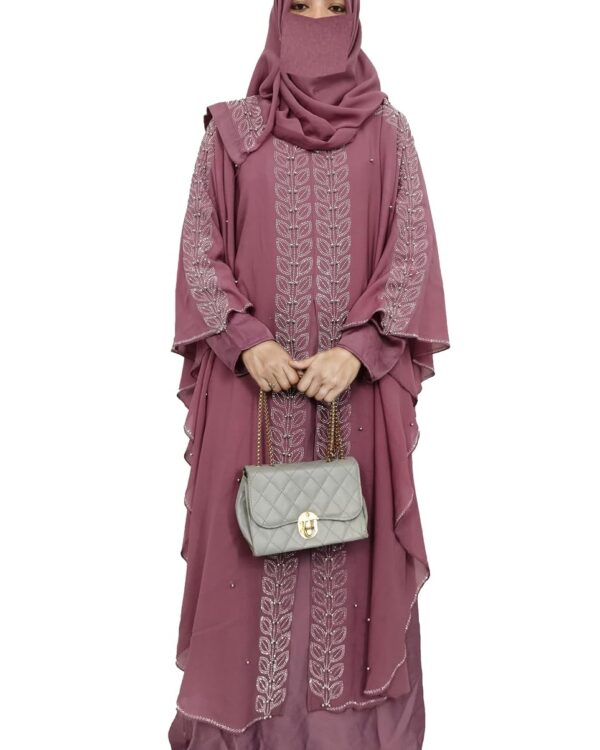 Abaya - Black Abaya Beads & Stoned Burqa
