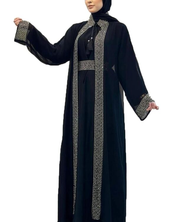 Abaya - Black Abaya Stone Work For Women