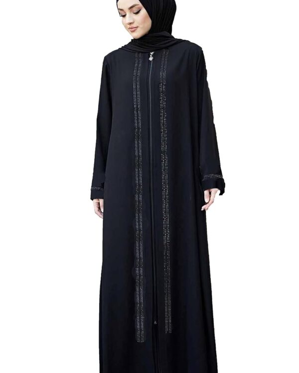 Abaya - Black Abaya Stone Work For Women
