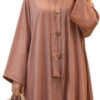 HAYA FASHION Cotton Silk Self Design Abaya With Hijab