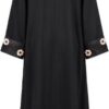 HAYA FASHION Cotton Silk Self Design Abaya With Hijab