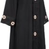 HAYA FASHION Cotton Silk Self Design Abaya With Hijab
