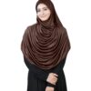 Mehar Hijab’s Modest Women’s Frilled Stylish Solid Polycotton Feel Good Fabric FAEEZAH BLACK Hijab