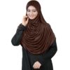 Mehar Hijab’s Modest Women’s Frilled Stylish Solid Polycotton Feel Good Fabric FAEEZAH BLACK Hijab