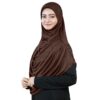Mehar Hijab’s Modest Women’s Frilled Stylish Solid Polycotton Feel Good Fabric FAEEZAH BLACK Hijab