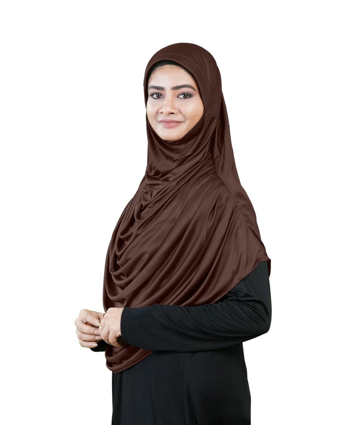 Mehar Hijab’s Modest Women’s Frilled Stylish Solid Polycotton Feel Good Fabric FAEEZAH BLACK Hijab