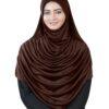 Mehar Hijab’s Modest Women’s Frilled Stylish Solid Polycotton Feel Good Fabric FAEEZAH BLACK Hijab