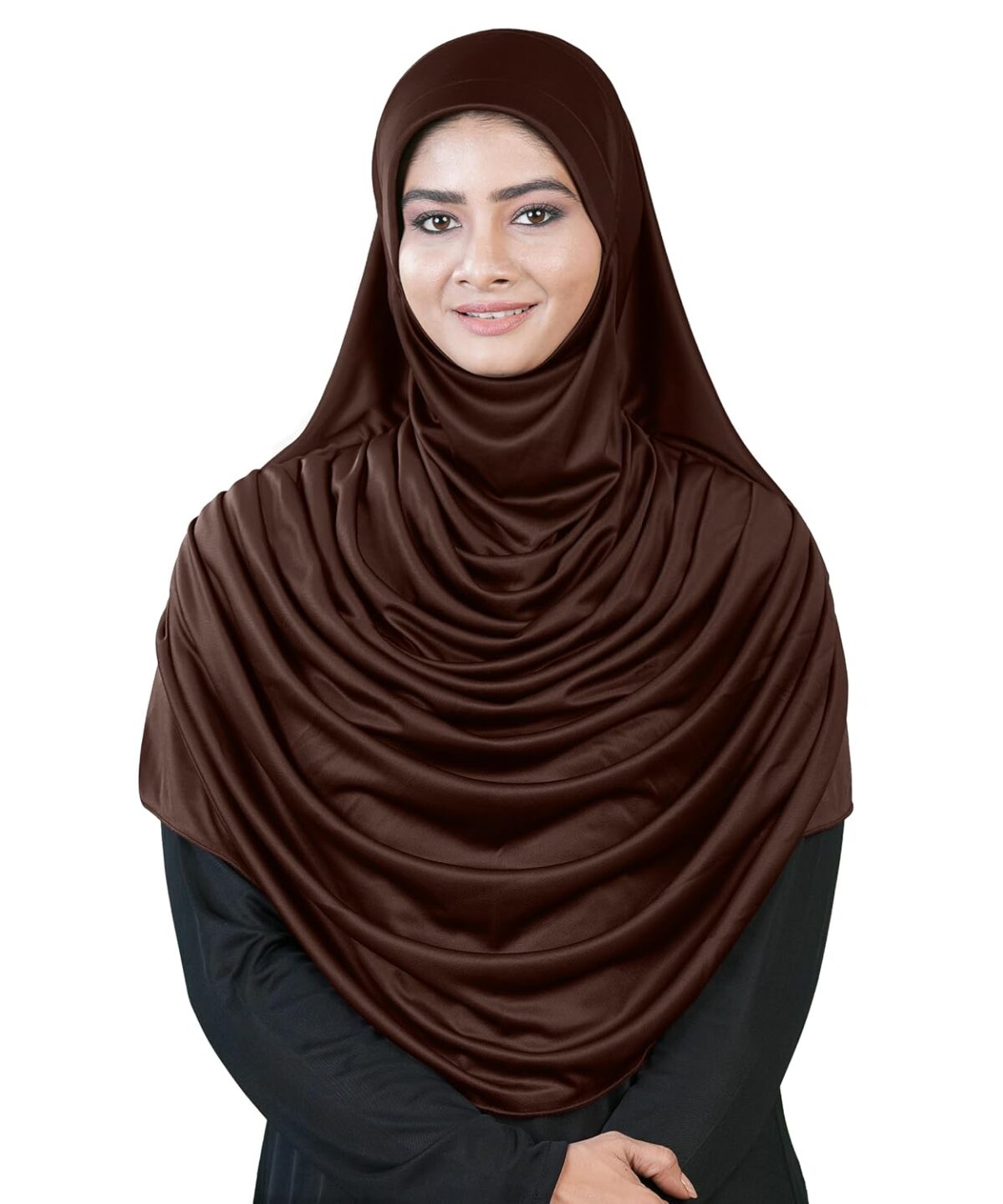 Mehar Hijab’s Modest Women’s Frilled Stylish Solid Polycotton Feel Good Fabric FAEEZAH BLACK Hijab