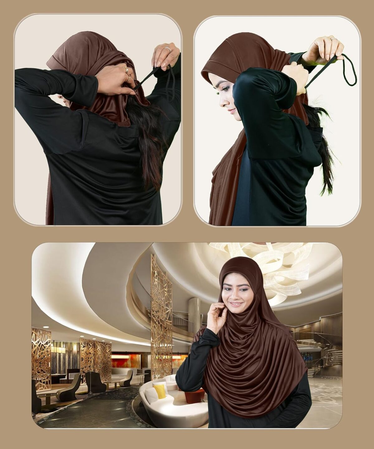 Mehar Hijab’s Modest Women’s Frilled Stylish Solid Polycotton Feel Good Fabric FAEEZAH BLACK Hijab