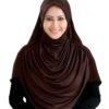 Mehar Hijab’s Modest Women’s Frilled Stylish Solid Polycotton Feel Good Fabric FAEEZAH BLACK Hijab