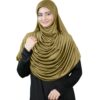 Mehar Hijab’s Modest Women’s Frilled Stylish Solid Polycotton Feel Good Fabric FAEEZAH BLACK Hijab