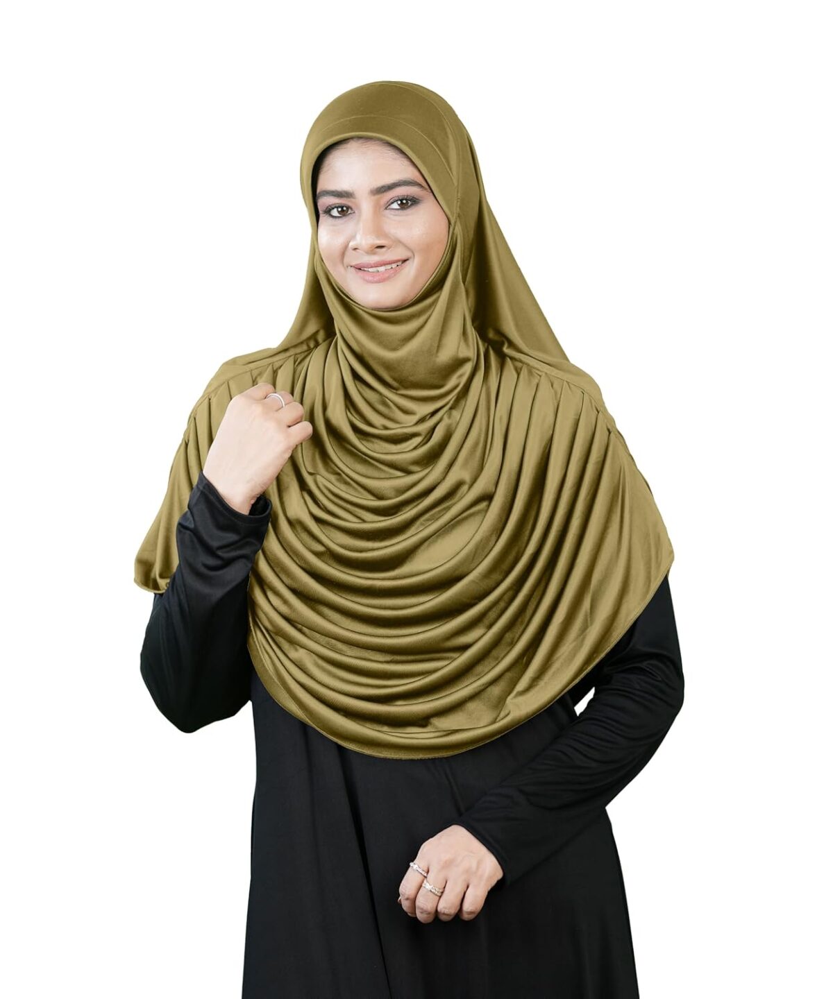 Mehar Hijab’s Modest Women’s Frilled Stylish Solid Polycotton Feel Good Fabric FAEEZAH BLACK Hijab