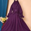MIRABHAYA Cotton Blend Abaya With Hijab