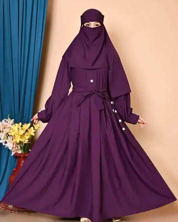 Cotton Abaya - MIRABHAYA Cotton Blend Abaya With Hijab