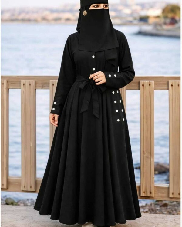 Cotton Abaya - MIRABHAYA Cotton Blend Abaya With Hijab