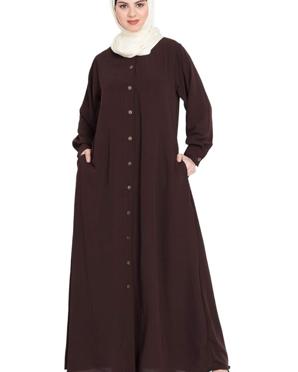 Abaya - NAZNEEN Front open cuff and band