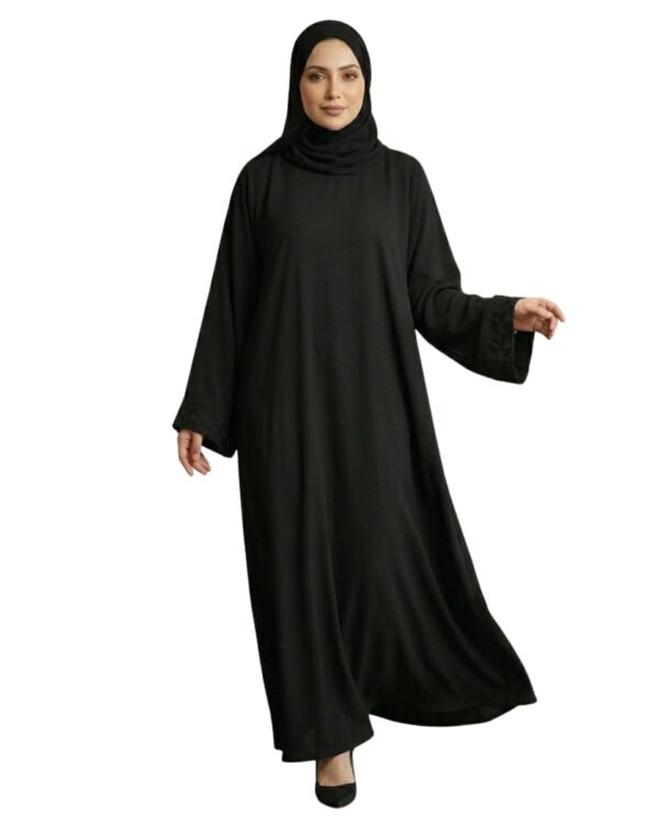Firdous Abaya - Noir Petal Women’s Premium Black Firdous