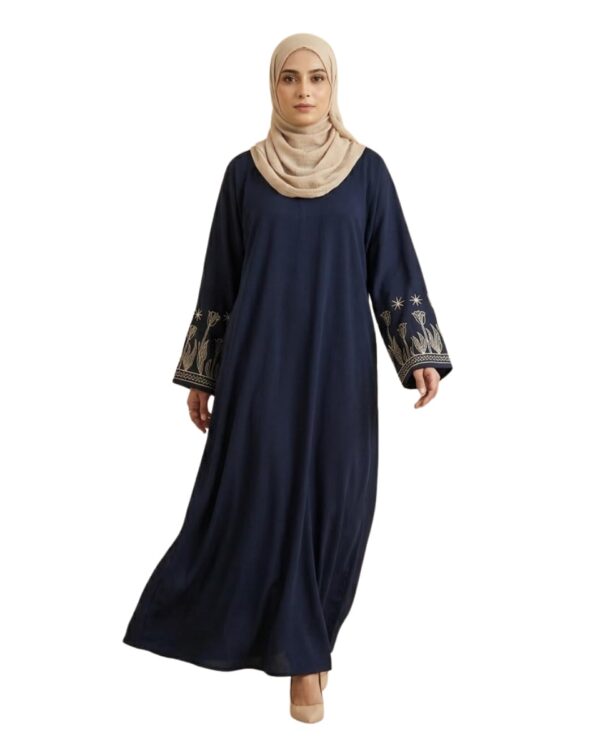 Firdous Abaya - Noor Tulip Women’s Premium Navy Blue