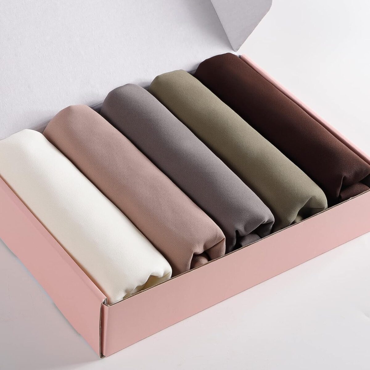 NW 4 PCS Muslim Women Soft Premium Solid Chiffon Hijab Scarves Shawl Long Scarf Wrap Scarves with Gift Box
