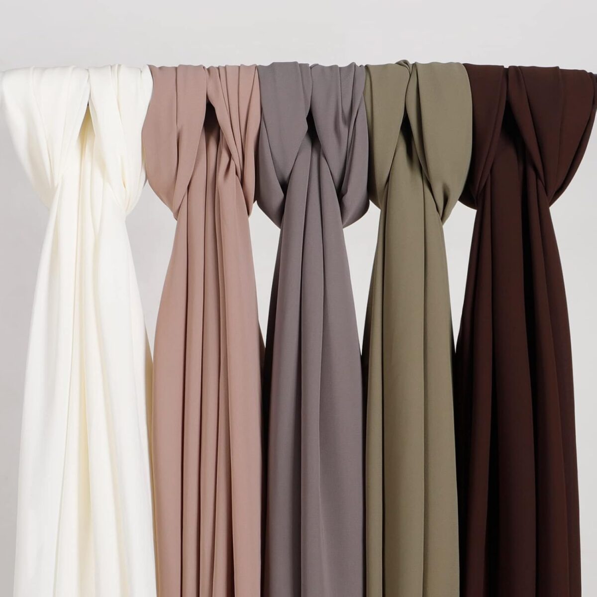 NW 4 PCS Muslim Women Soft Premium Solid Chiffon Hijab Scarves Shawl Long Scarf Wrap Scarves with Gift Box