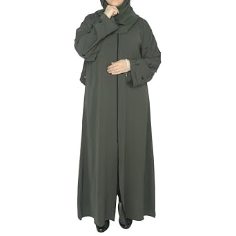 Nida Abaya - Women's Elegant Front Open Abaya with