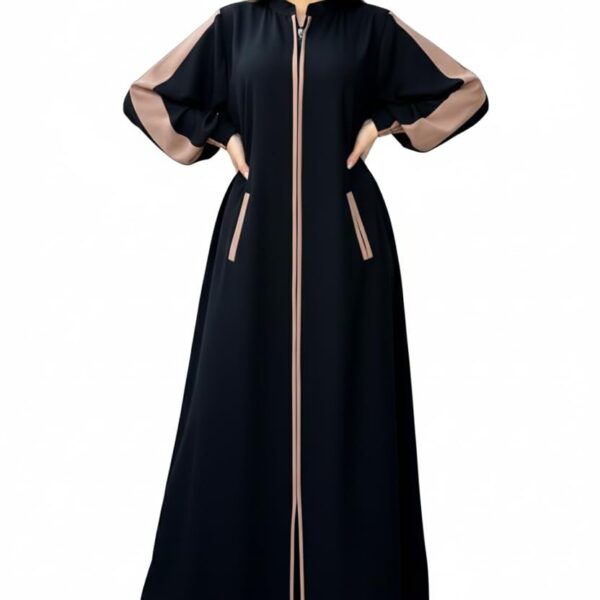 Beige Burqa - Women's Full Length Burqa with Front
