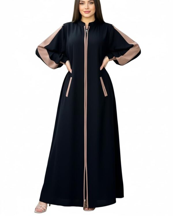 Beige Burqa - Women's Full Length Burqa with Front